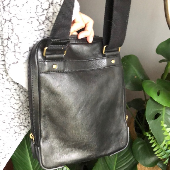 Black leather crossbody bag. BRAND NEW! - Picture 6 of 8